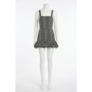 NEW AMANDA UPRICHARD mellie skort romper in black/white